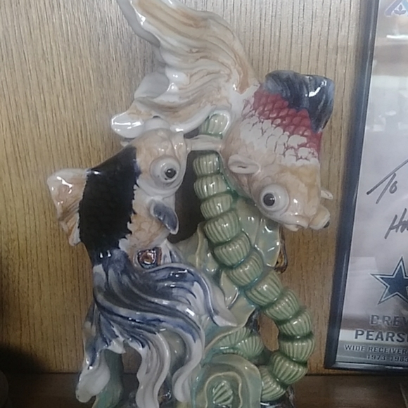 Antique Shiwan Artistic ceramic fish. decor - Picture 2 of 8